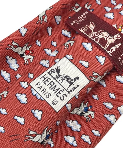 HERMES（エルメス）HERMES (エルメス) ネクタイ レッド サイズ:-の古着・服飾アイテム