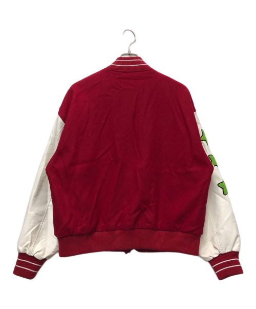 maison emerald（メゾンエメラルド）MAISON EMERALD (メゾンエメラルド) スタジャン レッド×ホワイト サイズ:XLの古着・服飾アイテム