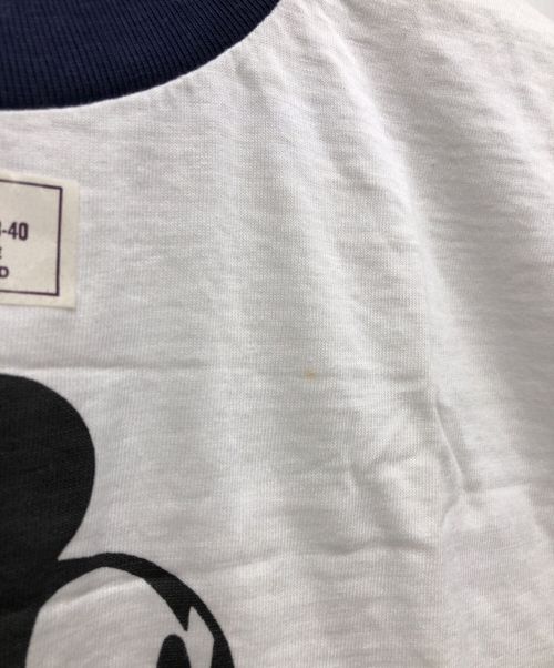 DISNEY（ディズニー）DISNEY (ディズニー) リンガーTシャツ ホワイト サイズ:M（38〜40）の古着・服飾アイテム