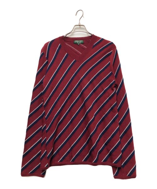 COMME des GARCONS HOMME PLUS（コムデギャルソンオムプリュス）COMME des GARCONS HOMME PLUS (コムデギャルソンオムプリュス) ニット レッド×ネイビー サイズ:Mの古着・服飾アイテム