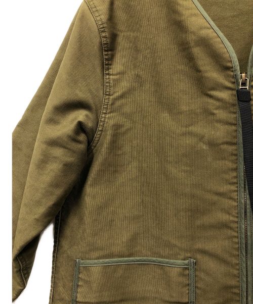 uniform experiment（ユニフォームエクスペリメント）uniform experiment (ユニフォームエクスペリメント) WASHED ZIP LINER BLOUSON オリーブ サイズ:2の古着・服飾アイテム