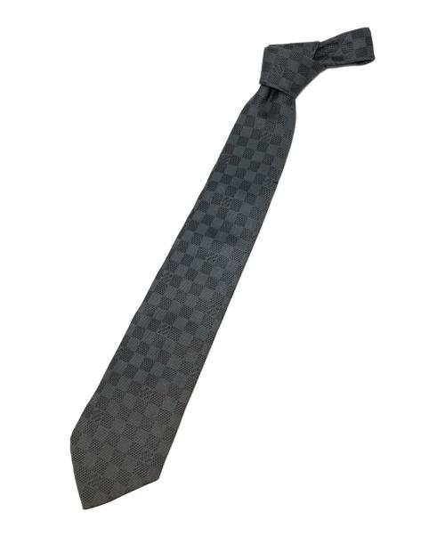 LOUIS VUITTON（ルイ ヴィトン）LOUIS VUITTON (ルイ ヴィトン) ダミエ　シルクネクタイ グレー サイズ:-の古着・服飾アイテム