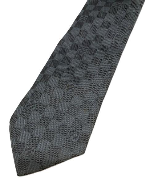 LOUIS VUITTON（ルイ ヴィトン）LOUIS VUITTON (ルイ ヴィトン) ダミエ　シルクネクタイ グレー サイズ:-の古着・服飾アイテム
