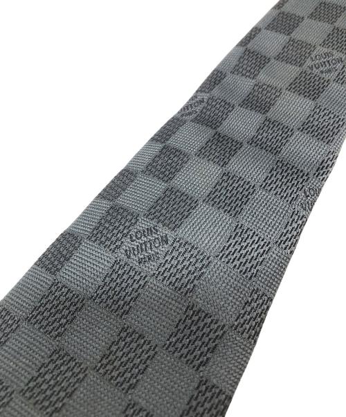 LOUIS VUITTON（ルイ ヴィトン）LOUIS VUITTON (ルイ ヴィトン) ダミエ　シルクネクタイ グレー サイズ:-の古着・服飾アイテム