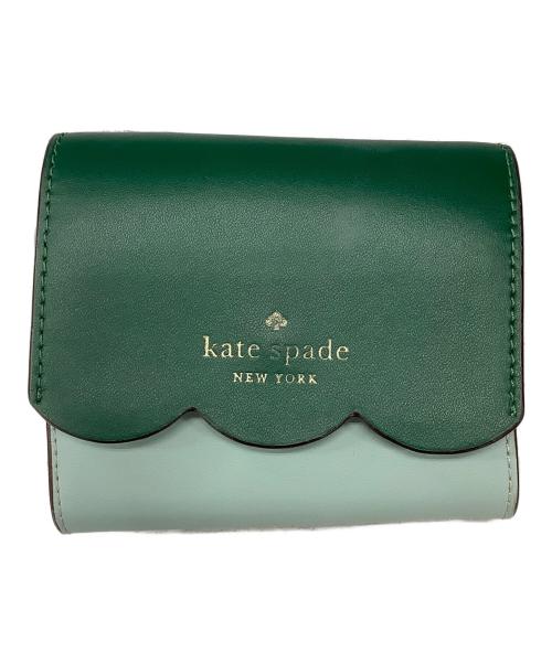 Kate Spade（ケイトスペード）Kate Spade (ケイトスペード) GEMMA SMALL FLAP WALLET2つ折り財布(ジェマスモール) グリーンの古着・服飾アイテム