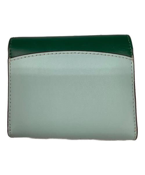 Kate Spade（ケイトスペード）Kate Spade (ケイトスペード) GEMMA SMALL FLAP WALLET2つ折り財布(ジェマスモール) グリーンの古着・服飾アイテム