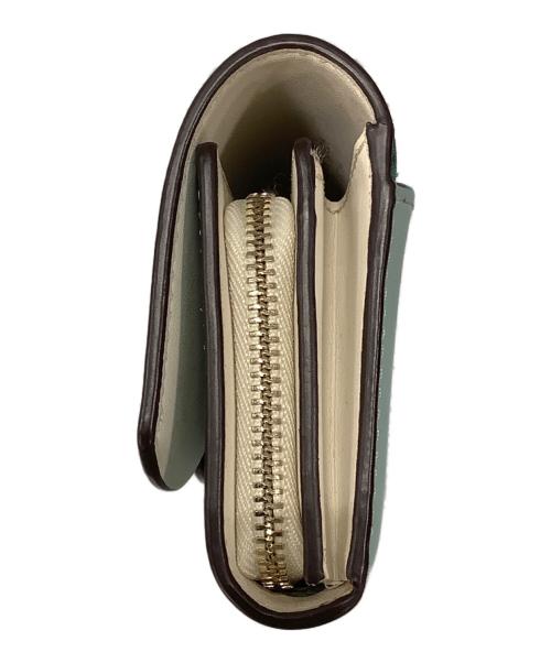 Kate Spade（ケイトスペード）Kate Spade (ケイトスペード) GEMMA SMALL FLAP WALLET2つ折り財布(ジェマスモール) グリーンの古着・服飾アイテム