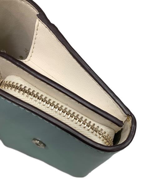 Kate Spade（ケイトスペード）Kate Spade (ケイトスペード) GEMMA SMALL FLAP WALLET2つ折り財布(ジェマスモール) グリーンの古着・服飾アイテム