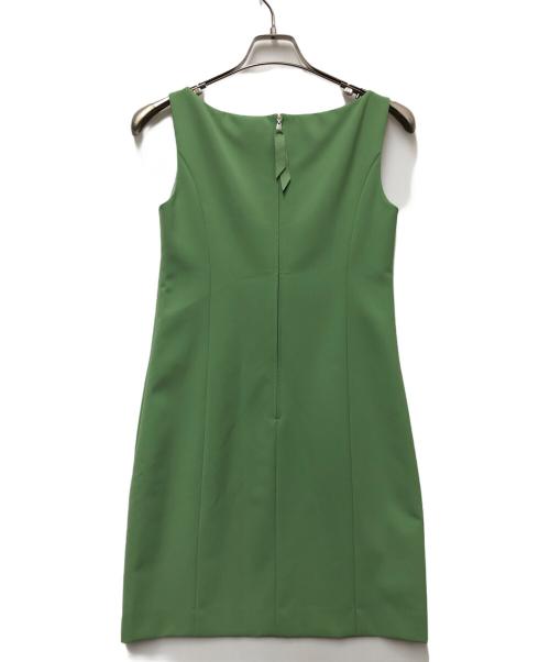 FOXEY NEWYORK（フォクシーニューヨーク）FOXEY NEWYORK (フォクシーニューヨーク) ノースリーブワンピース グリーン サイズ:FREEの古着・服飾アイテム