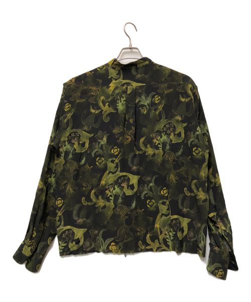 masu（エムエーエスユー）masu (エムエーエスユー) ジップアップシャツ グリーン×ブラック サイズ:46の古着・服飾アイテム