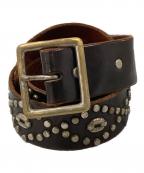 htcエイチティーシー）の古着「レザーベルト」｜ブラック