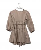 BLUE LABEL CRESTBRIDGEブルーレーベルクレストブリッジ）の古着「長袖ブラウス」｜ベージュ