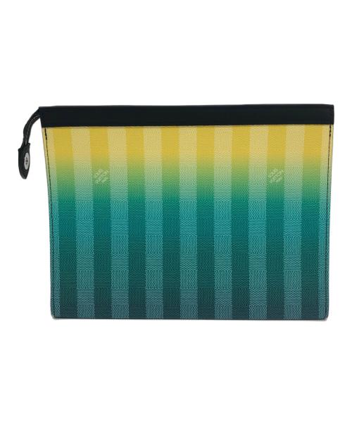 LOUIS VUITTON（ルイ ヴィトン）LOUIS VUITTON (ルイ ヴィトン) ポシェット・ヴォワヤージュ MMクラッチバッグ グリーン×ブラックの古着・服飾アイテム