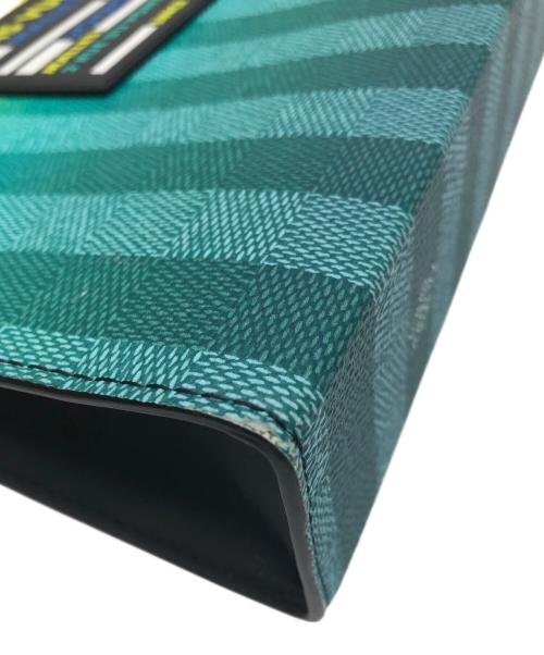 LOUIS VUITTON（ルイ ヴィトン）LOUIS VUITTON (ルイ ヴィトン) ポシェット・ヴォワヤージュ MMクラッチバッグ グリーン×ブラックの古着・服飾アイテム