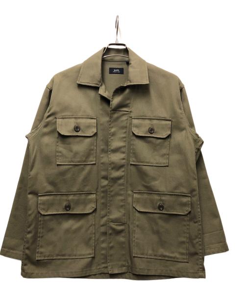 SHIPS（シップス）SHIPS (シップス) サージツイル サファリジャケット オリーブ サイズ:Mの古着・服飾アイテム