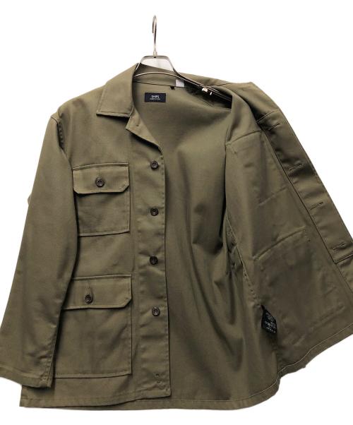 SHIPS（シップス）SHIPS (シップス) サージツイル サファリジャケット オリーブ サイズ:Mの古着・服飾アイテム