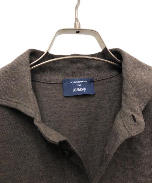 MORGANO（モルガーノ）MORGANO (モルガーノ) BEAMS (ビームス) 別注 カノコ ポロシャツ ブラウン サイズ:50の古着・服飾アイテム