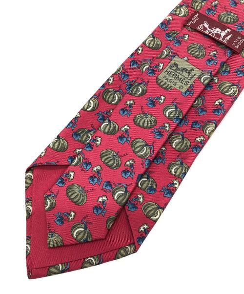 HERMES（エルメス）HERMES (エルメス) シルクネクタイ　パンプキン レッド サイズ:-の古着・服飾アイテム