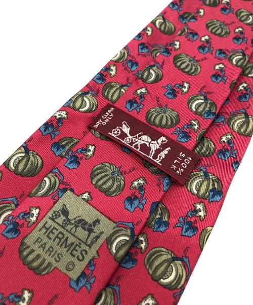HERMES（エルメス）HERMES (エルメス) シルクネクタイ　パンプキン レッド サイズ:-の古着・服飾アイテム