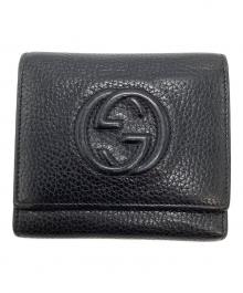 GUCCI（グッチ）の古着「ソーホー　レザーコンパクトウォレット」｜ブラック