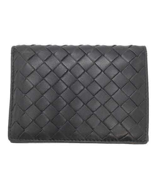 BOTTEGA VENETA（ボッテガベネタ）BOTTEGA VENETA (ボッテガベネタ) イントレチャート　レザーパスケース ブラックの古着・服飾アイテム