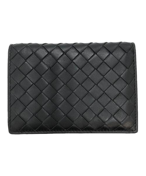 BOTTEGA VENETA（ボッテガベネタ）BOTTEGA VENETA (ボッテガベネタ) イントレチャート　レザーパスケース ブラックの古着・服飾アイテム