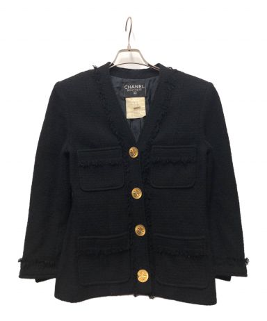 中古・古着通販】CHANEL (シャネル) ツイードジャケット ブラック