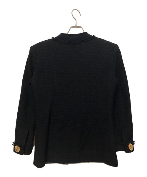 CHANEL（シャネル）CHANEL (シャネル) ツイードジャケット ブラック サイズ:34の古着・服飾アイテム