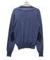 Maison Margiela (メゾンマルジェラ) スウェードエルボーパッチハイゲージコットンウールニット ブルー サイズ:M：20000円