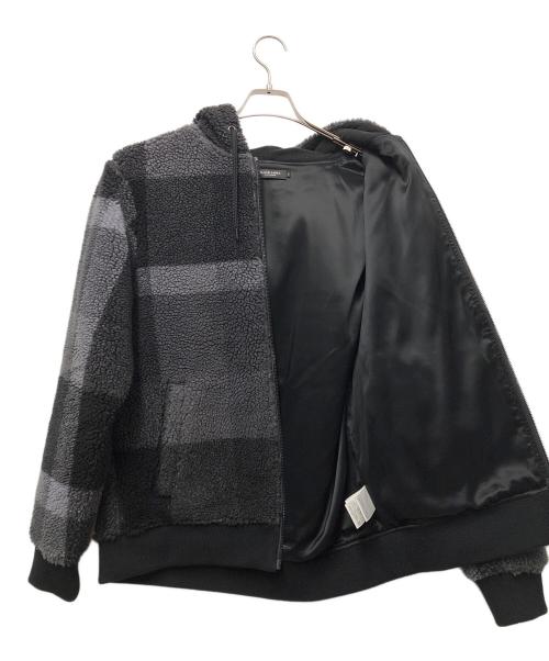 BLACK LABEL CRESTBRIDGE（ブラックレーベル クレストブリッジ）BLACK LABEL CRESTBRIDGE (ブラックレーベル クレストブリッジ) ボアジップパーカー ブラック サイズ:Mの古着・服飾アイテム