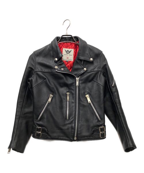 666 LEATHER WEAR（トリプルシックス レザーウェア）666 LEATHER WEAR (666レザーウェア) ライダースジャケット ブラック サイズ:34の古着・服飾アイテム