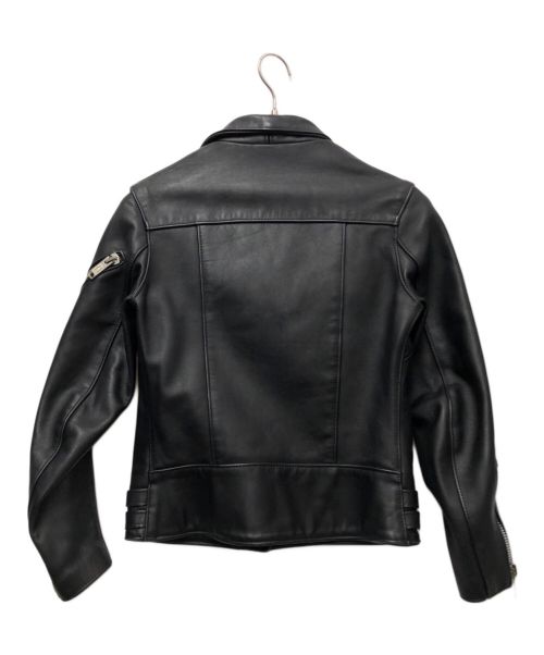 666 LEATHER WEAR（トリプルシックス レザーウェア）666 LEATHER WEAR (666レザーウェア) ライダースジャケット ブラック サイズ:34の古着・服飾アイテム