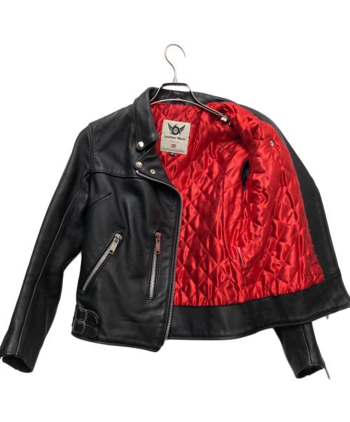 666 LEATHER WEAR（トリプルシックス レザーウェア）666 LEATHER WEAR (666レザーウェア) ライダースジャケット ブラック サイズ:34の古着・服飾アイテム