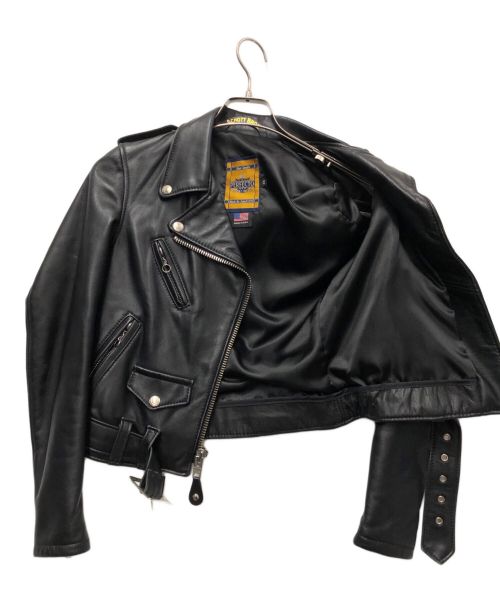 SCHOTT BROS.（ショット）SCHOTT BROS. (ショットブロス) ラムレザーライダースジャケット ブラック サイズ:XSの古着・服飾アイテム