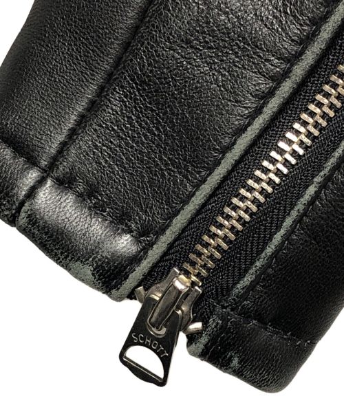 SCHOTT BROS.（ショット）SCHOTT BROS. (ショットブロス) ラムレザーライダースジャケット ブラック サイズ:XSの古着・服飾アイテム