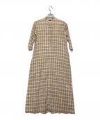 45rpm45アールピーエム）の古着「シャツワンピース」｜ベージュ