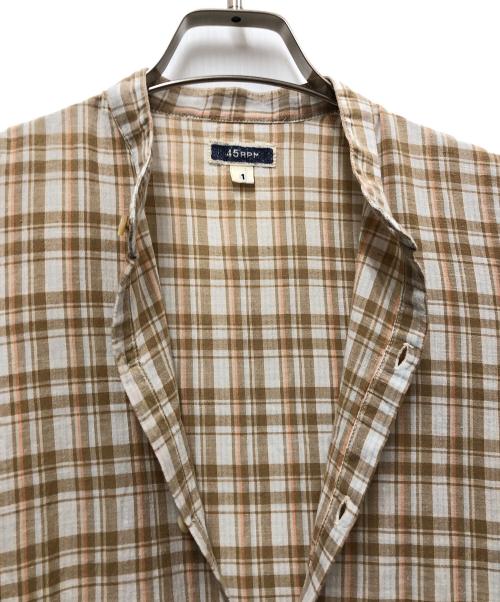 45rpm（45アールピーエム）45rpm (45アールピーエム) シャツワンピース ベージュ サイズ:1の古着・服飾アイテム