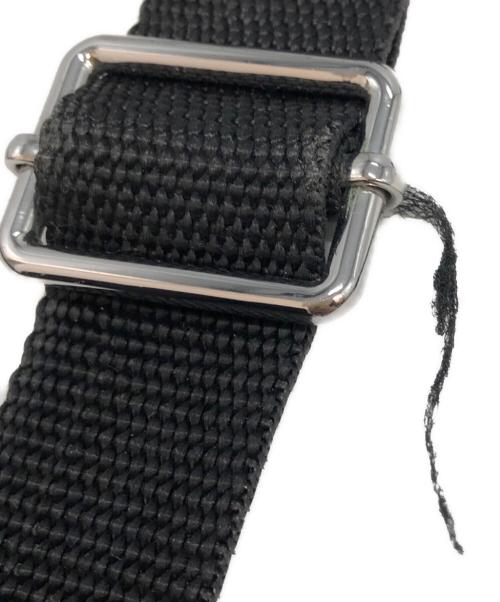 MM6 Maison Margiela（エムエムシックスメゾンマルジェラ）MM6 Maison Margiela (エムエムシックスメゾンマルジェラ) リバースロゴベルトバック　ショルダーバッグ ブラックの古着・服飾アイテム