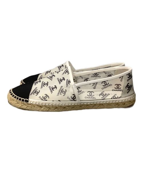 CHANEL（シャネル）CHANEL (シャネル) エスパドリーユ ホワイト×ブラック サイズ:42の古着・服飾アイテム