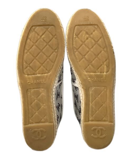 CHANEL（シャネル）CHANEL (シャネル) エスパドリーユ ホワイト×ブラック サイズ:42の古着・服飾アイテム