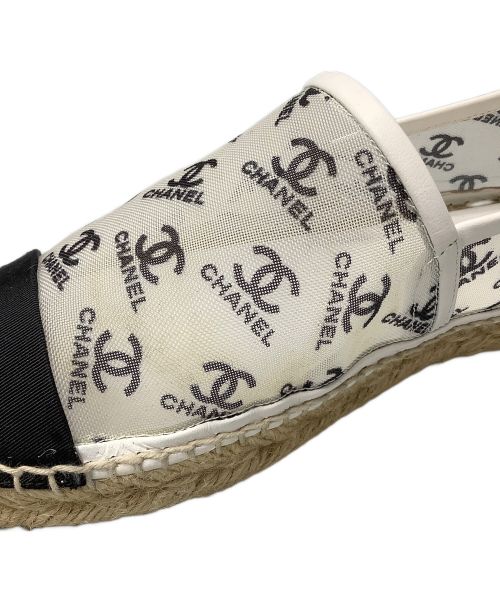 CHANEL（シャネル）CHANEL (シャネル) エスパドリーユ ホワイト×ブラック サイズ:42の古着・服飾アイテム