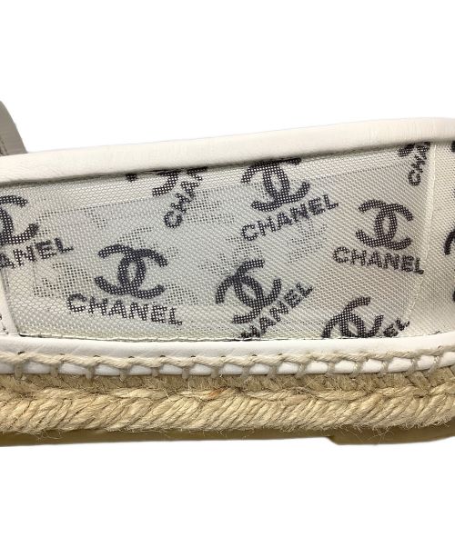 CHANEL（シャネル）CHANEL (シャネル) エスパドリーユ ホワイト×ブラック サイズ:42の古着・服飾アイテム