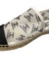 中古・古着 CHANEL (シャネル) エスパドリーユ ホワイト×ブラック サイズ:42：25000円