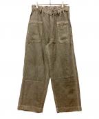 confectコンフェクト）の古着「リネン和紙 デッキトラウザーズ」｜グレー