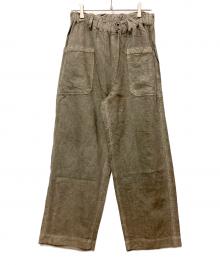 confect（コンフェクト）の古着「リネン和紙 デッキトラウザーズ」｜グレー