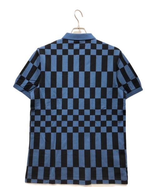 FRED PERRY（フレッドペリー）FRED PERRY (フレッドペリー) ポロシャツ ブルー×ブラック サイズ:Mの古着・服飾アイテム