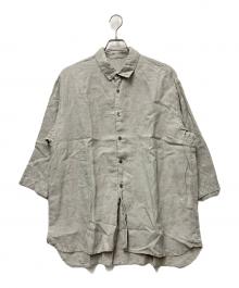 confect（コンフェクト）の古着「インド刺繍リネン 7分袖シャツ」｜グレー