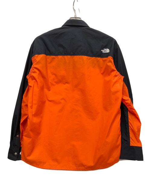 THE NORTH FACE（ザ ノース フェイス）THE NORTH FACE (ザ ノース フェイス) ロングスリーブヌプシシャツ ブラック×オレンジ サイズ:Mの古着・服飾アイテム