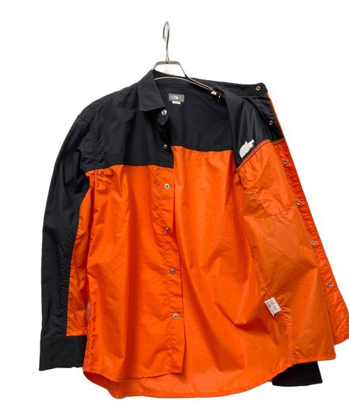THE NORTH FACE（ザ ノース フェイス）THE NORTH FACE (ザ ノース フェイス) ロングスリーブヌプシシャツ ブラック×オレンジ サイズ:Mの古着・服飾アイテム