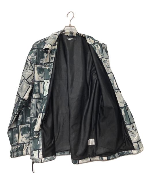 PLAY BOY（プレイボーイ）PLAY BOY (プレイボーイ) X-LARGE (エクストララージ) ALLOVER PRINTED COACHES JACKET グリーン サイズ:Lの古着・服飾アイテム